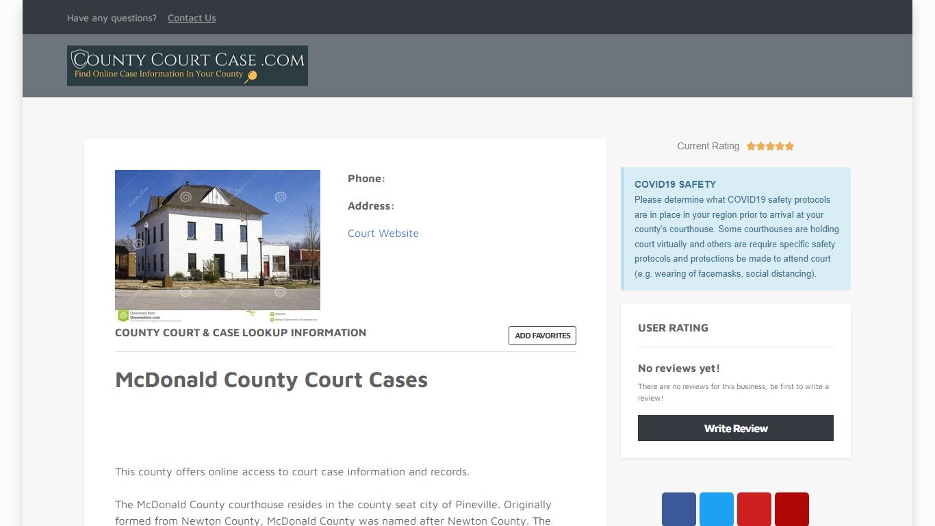 McDonald County | County Court Case Search & Lookup | CountyCourtCase ...